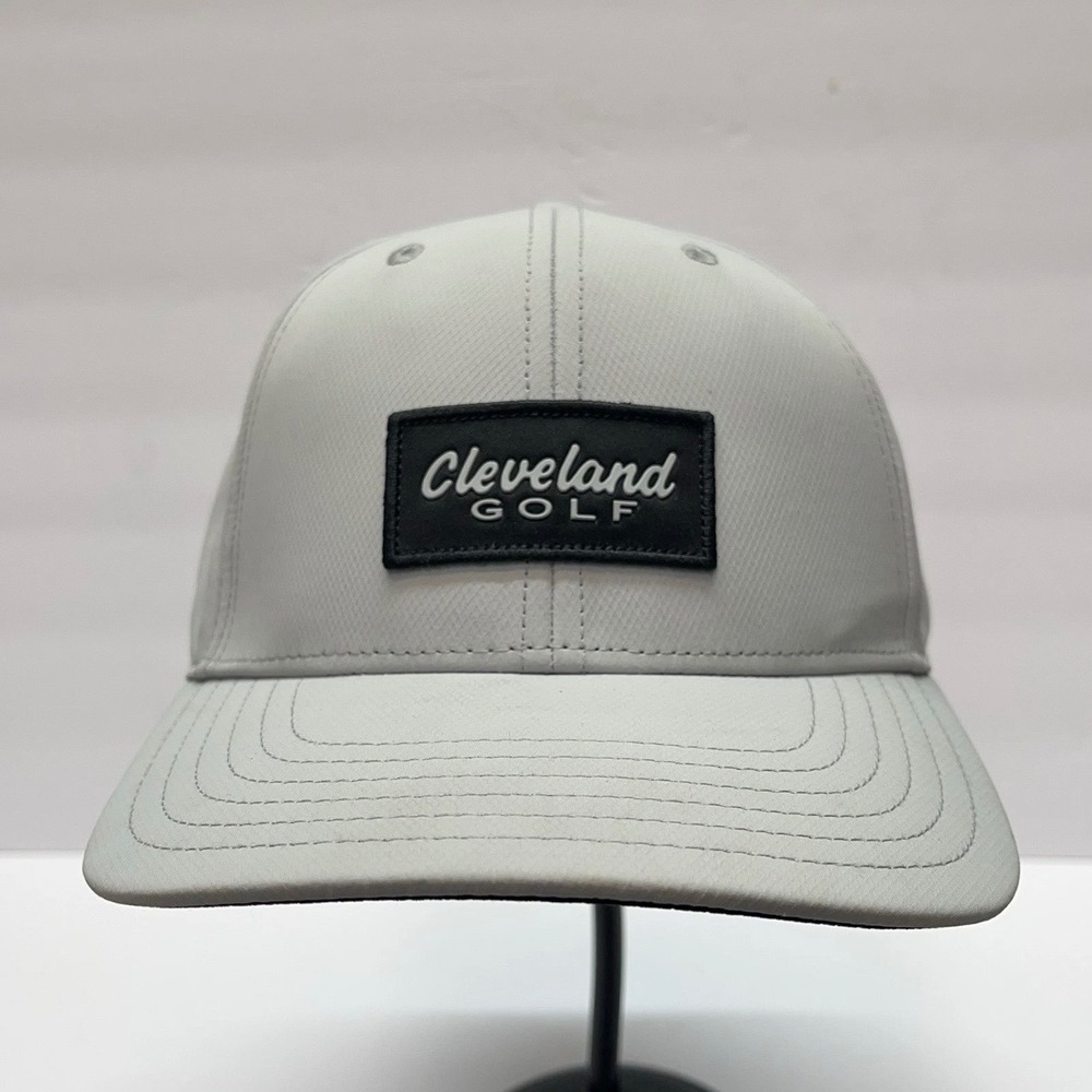Cleveland Golf Hat Mens OS Snapback Logo Patch Polyester Gray Solid